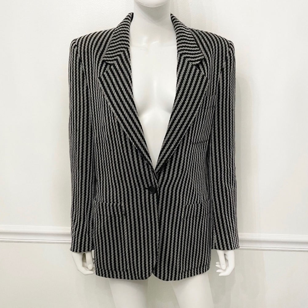 Christian Dior Vintage Striped Wool Blazer